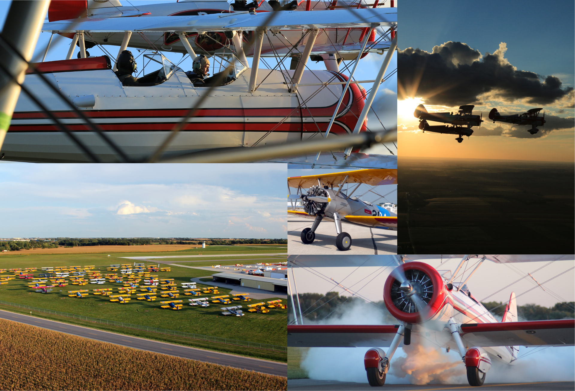 Collage of historical airplane photos